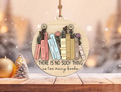 Book Lover Christmas Ornament SVG Bundle 9