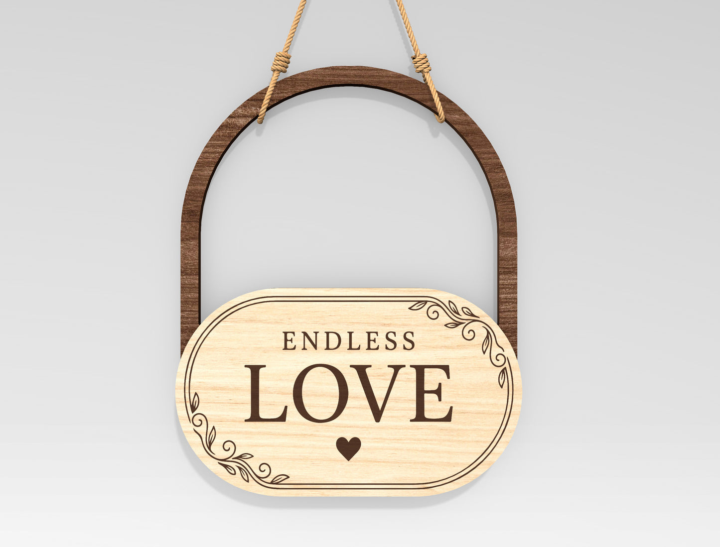 Mom Hanging Flower Holder SVG Engraved Frame Laser Cut File for xTool and LightBurn