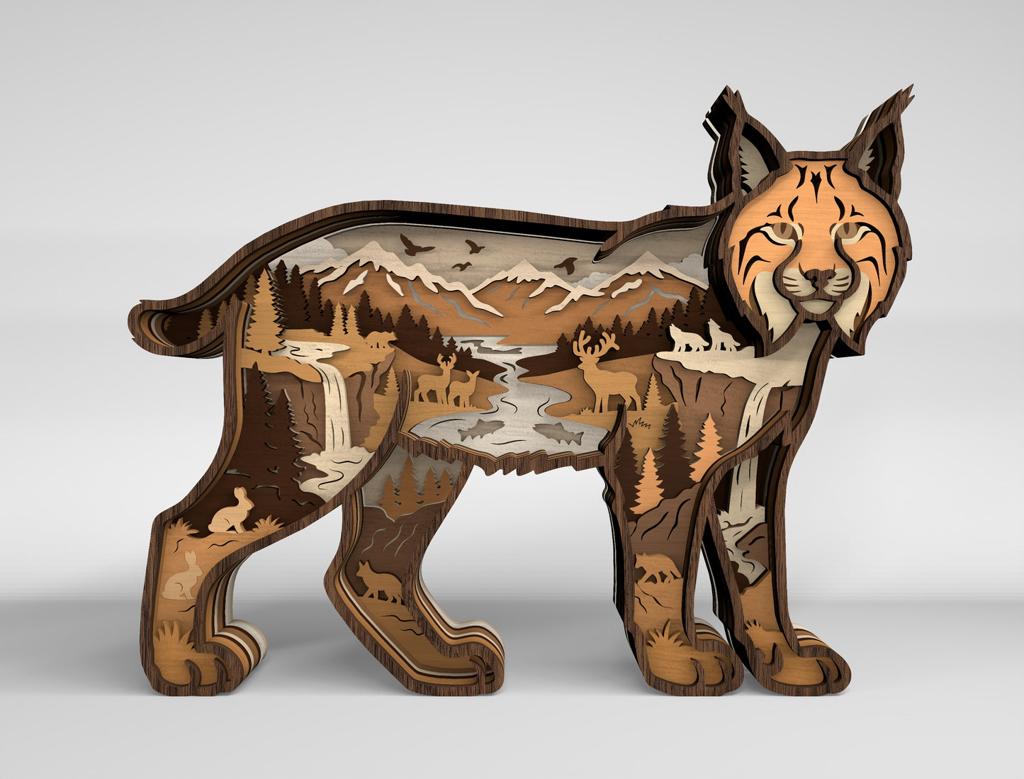 Wildlife Multilayer SVG Bundle 10 Designs for Glowforge xTool LightBurn