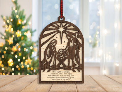 Christian Nativity Ornament SVG Bundle Christmas Laser Cut Files