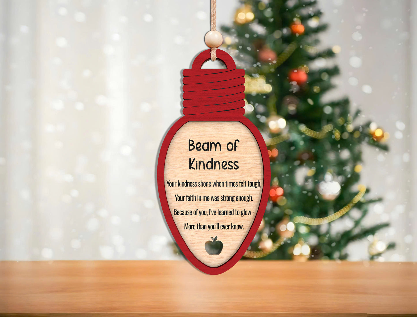Teacher Appreciation Ornament SVG Bundle for Glowforge and LightBurn