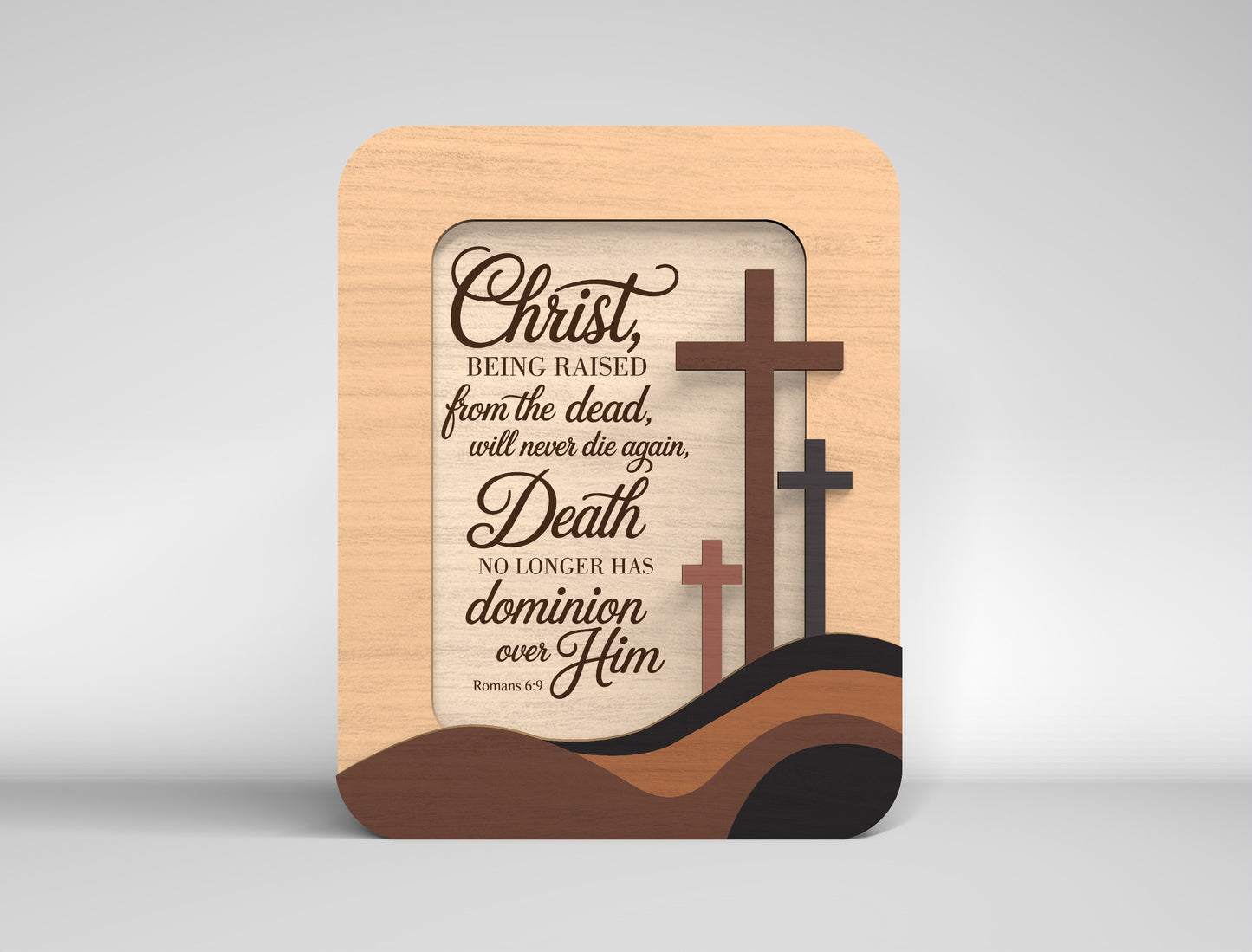 Bible Verse Cross Frames SVG 13 Layered Desk Decor for LightBurn and Glowforge