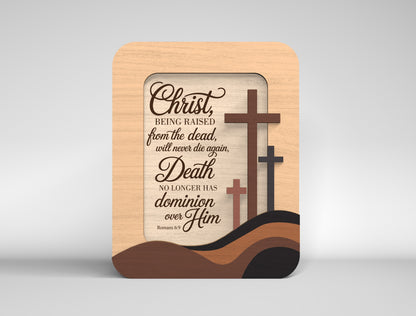 Bible Verse Cross Frames SVG 13 Layered Desk Decor for LightBurn and Glowforge