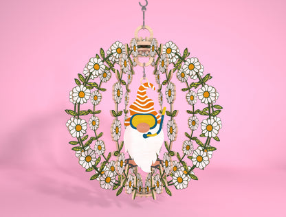 Summer Gnome Wind Spinner SVG Bundle Laser Cut File for xTool and Glowforge