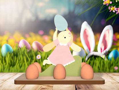 Easter Bunny Egg Holder SVG Spring Bunny Basket for Glowforge and xTool