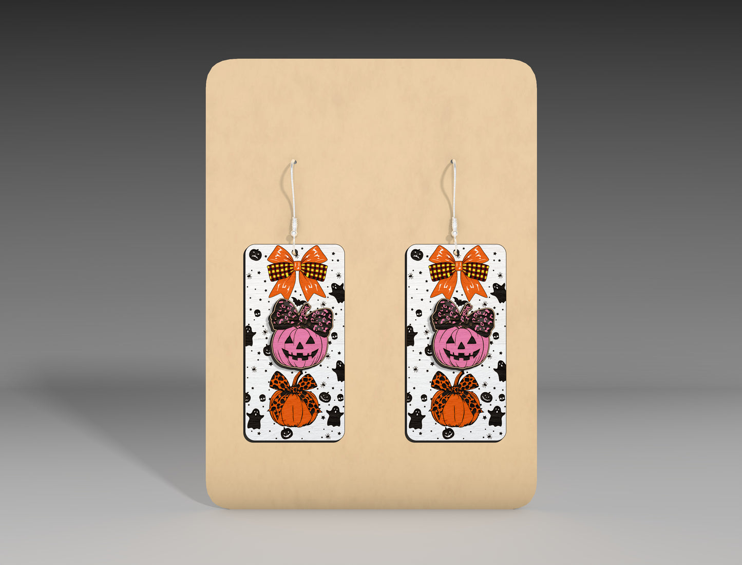 Halloween Rectangle Earrings SVG Bundle 10 Designs for Glowforge xTool