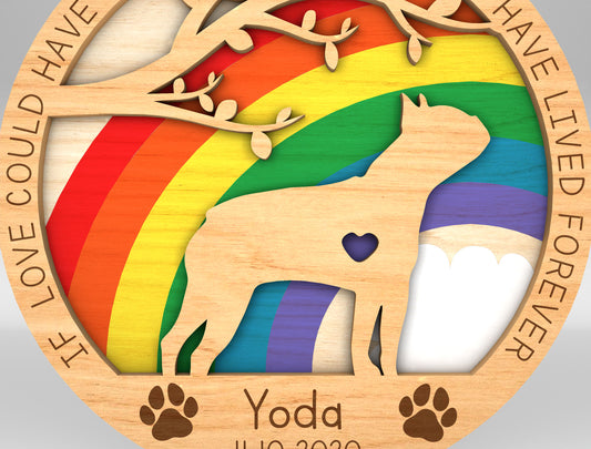 105 Dog Breeds Rainbow Memorial Ornament SVG Bundle Laser Cut File for Glowforge