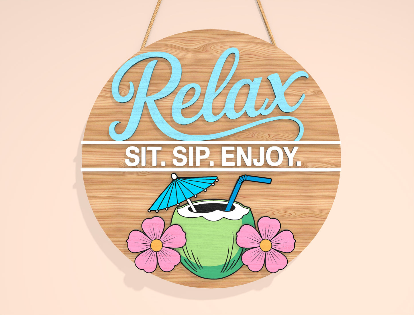 Summer Bar Sign Bundle SVG Laser Cut File for Glowforge and xTool