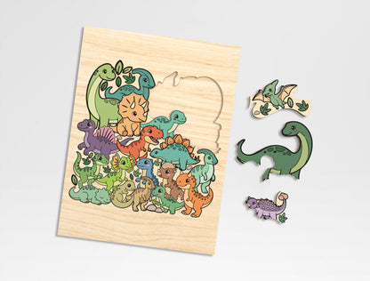 3D Animal Puzzle SVG Bundle for Glowforge and LightBurn