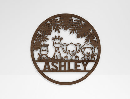 Animal Name Sign SVG Bundle Laser Cut File for Glowforge and xTool