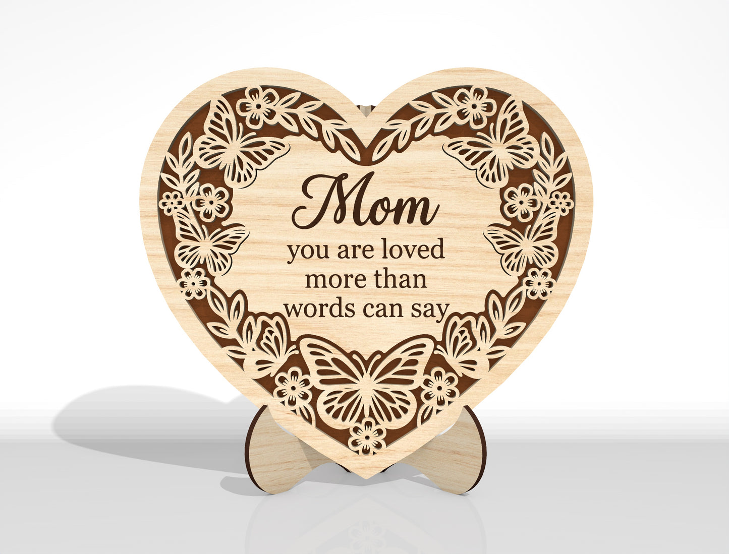 Floral Heart Engraved Sign SVG Bundle Vintage for LightBurn