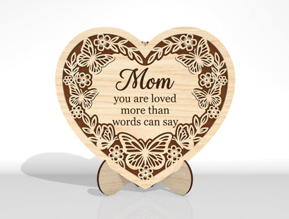 Floral Heart Engraved Sign SVG Bundle Vintage for LightBurn