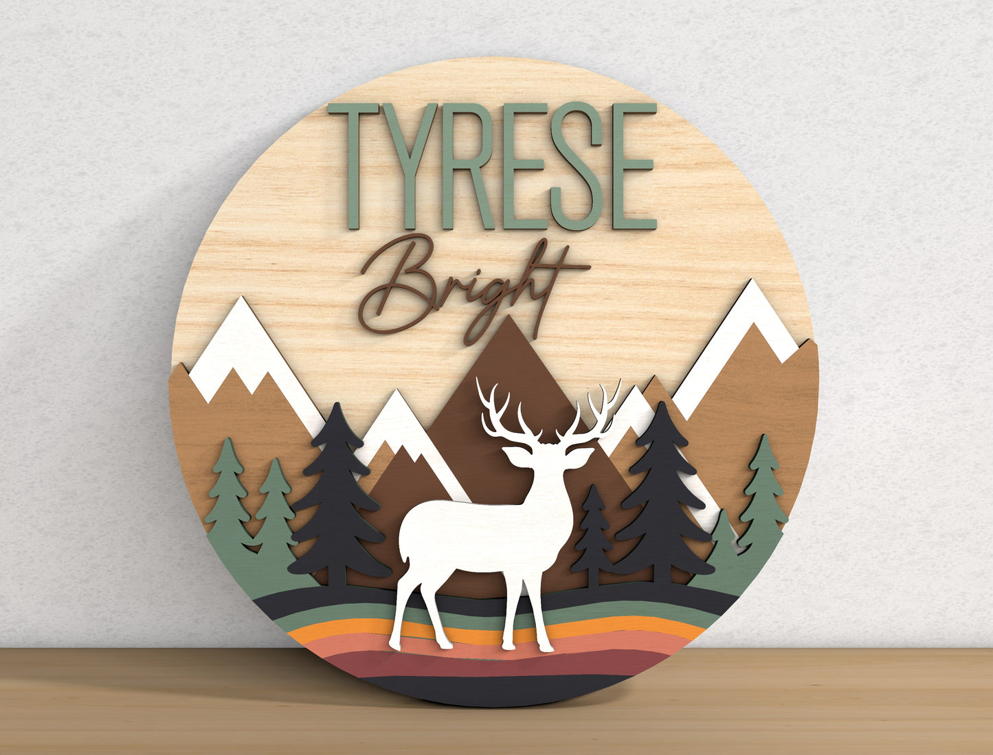 Personalized Nursery Sign SVG Bundle for xTool Glowforge