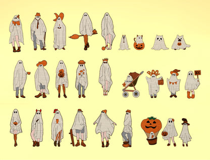 Personalized Ghost Family Door Topper SVG for Glowforge xTool LightBurn