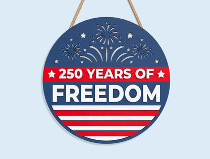 America 250 Round Sign SVG Bundle for Glowforge and xTool