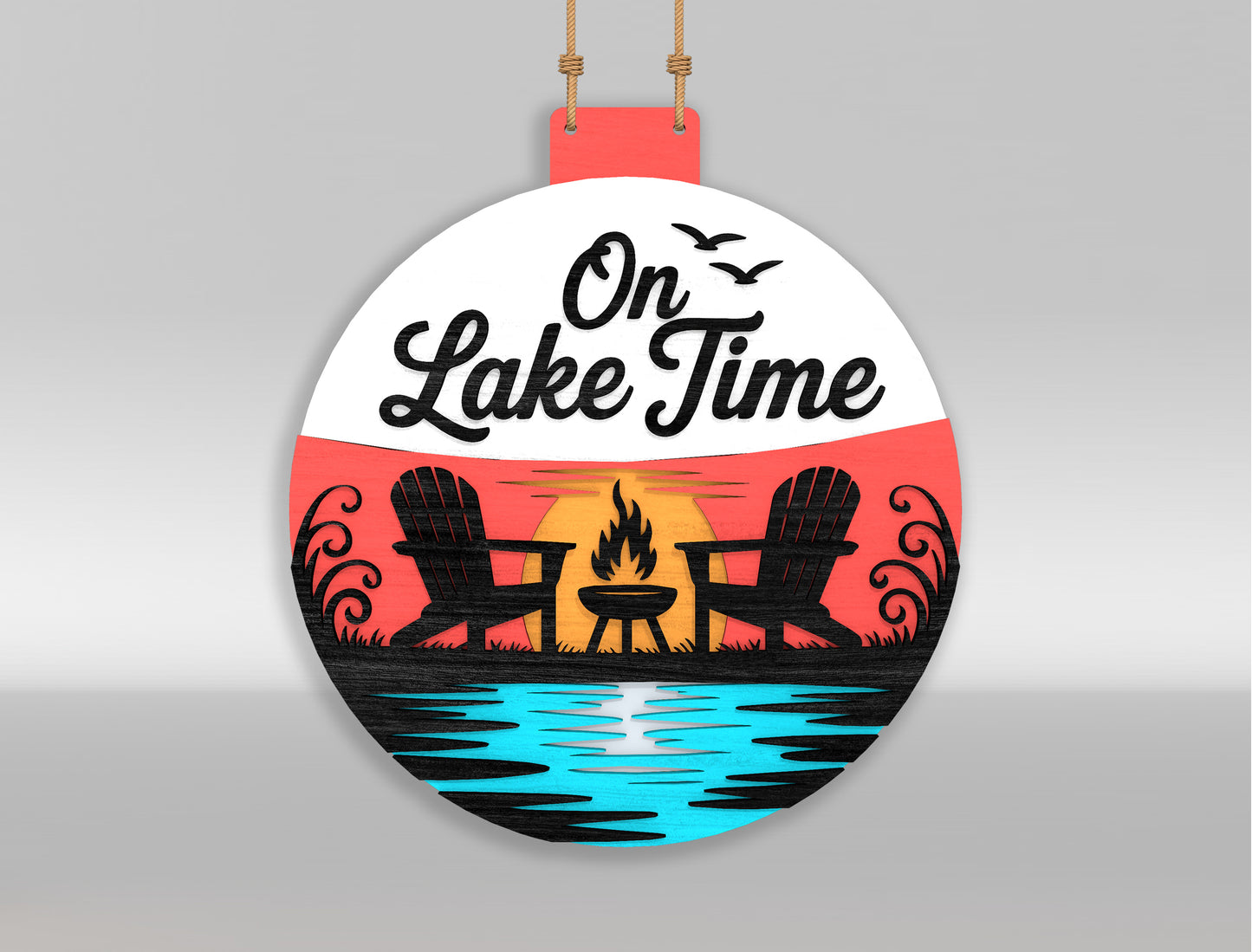 Gone Fishing Sign SVG Bundle Laser Cut File for Glowforge