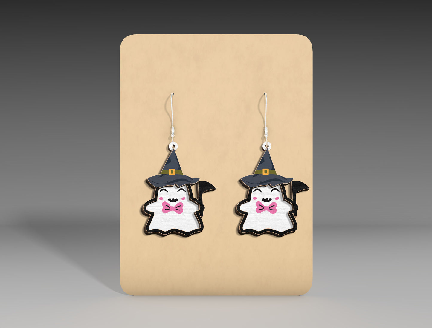 Cute Halloween Ghost Earrings SVG Bundle 17 Designs for Glowforge xTool LightBurn