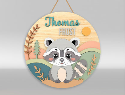 Woodland Fox Nursery Name Sign SVG for Glowforge and LightBurn
