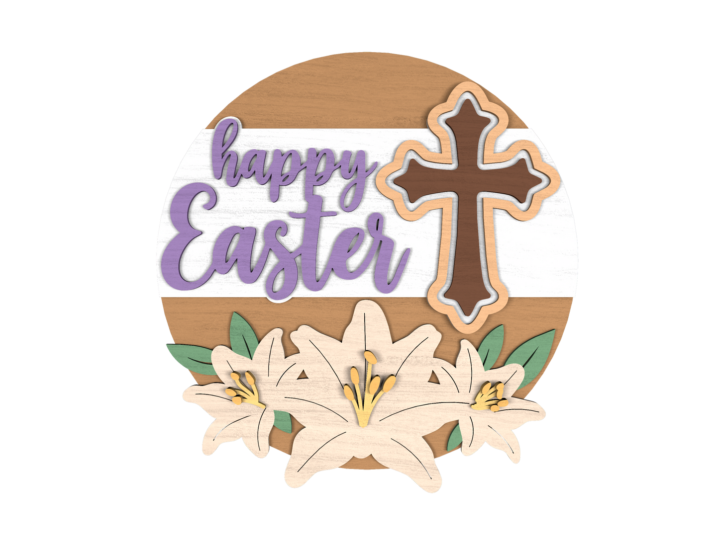 Easter Blessings Cross Door Signs SVG Bundle 2 Designs for Glowforge and xTool