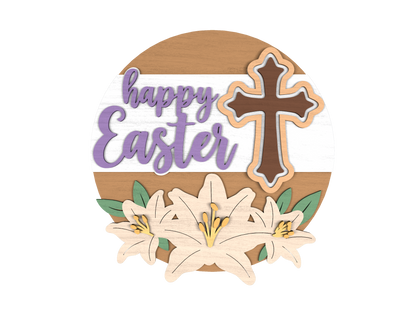 Easter Blessings Cross Door Signs SVG Bundle 2 Designs for Glowforge and xTool
