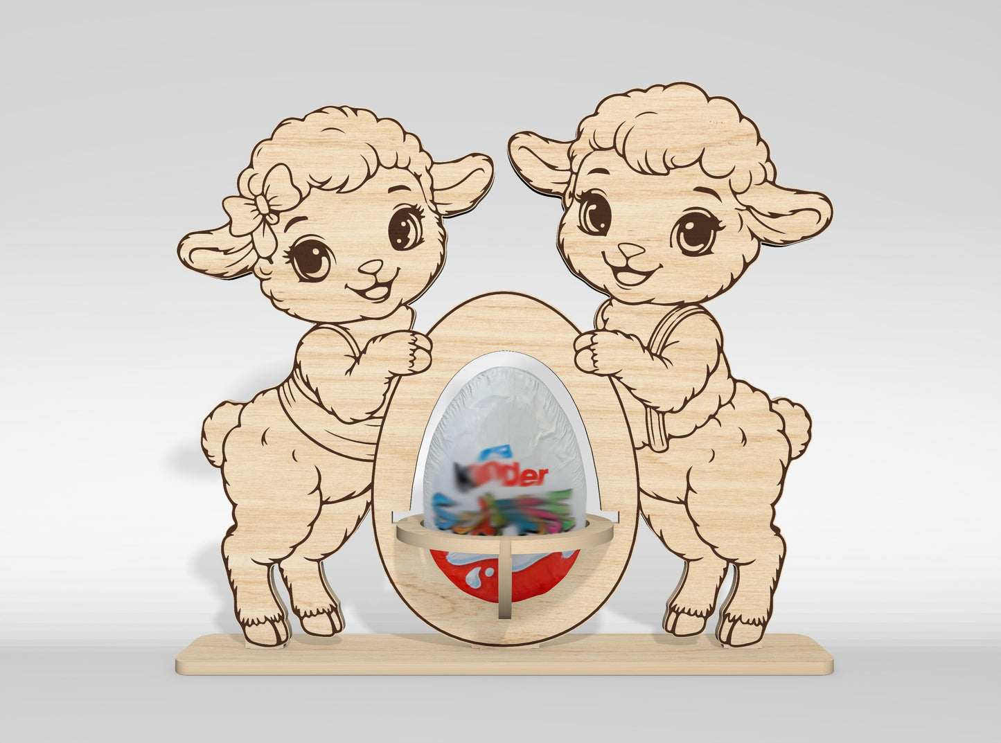 11 Easter Kinder Egg Holder Bundle SVG Laser Cut for LightBurn and Glowforge