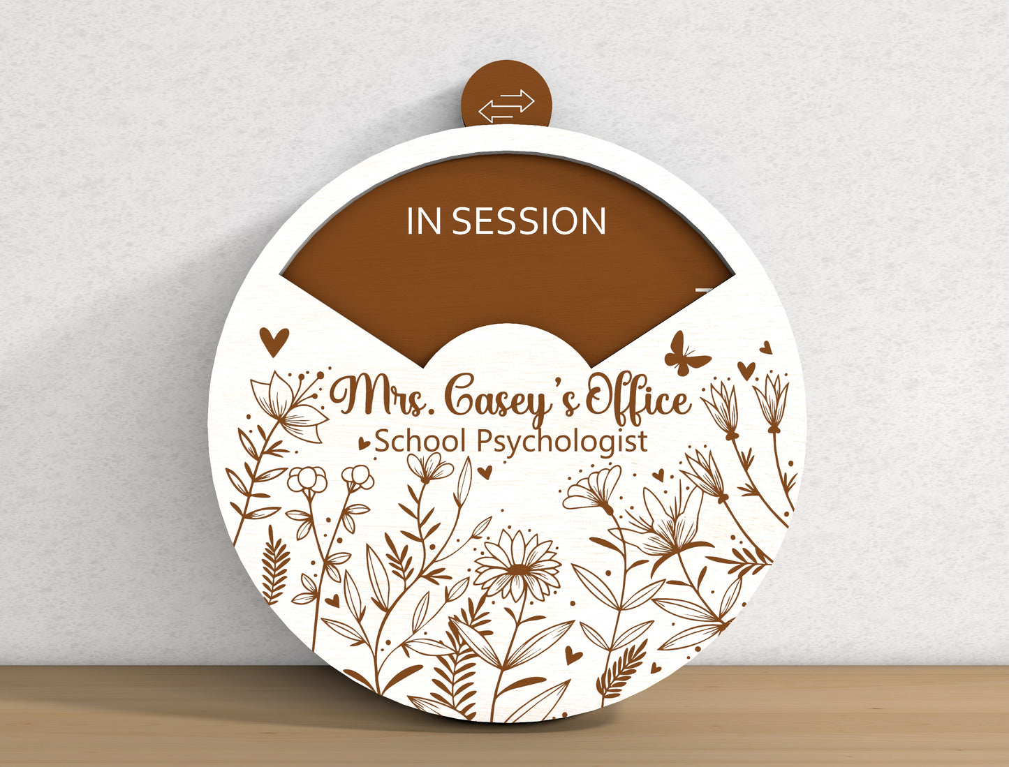 Personalized Teacher Office Door Sign SVG Laser Cut File for xTool and Glowforge