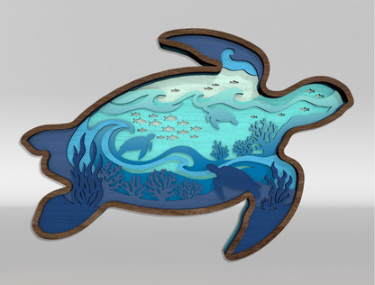 Summer Ocean SVG Bundle – 20 Multilayer Laser Cut Files for Glowforge, xTool & LightBurn