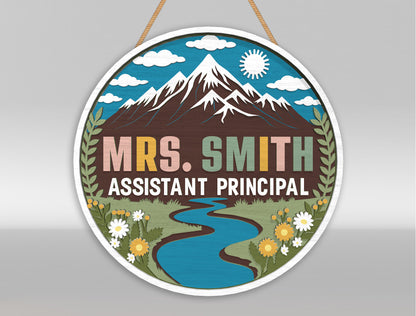 Personalized Classroom Door Hanger SVG Laser Cut File for Glowforge and xTool