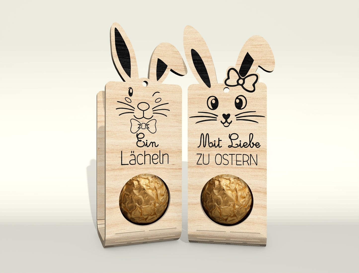 Easter Bunny Chocolate Holder SVG Bundle 25 Designs for Glowforge and xTool