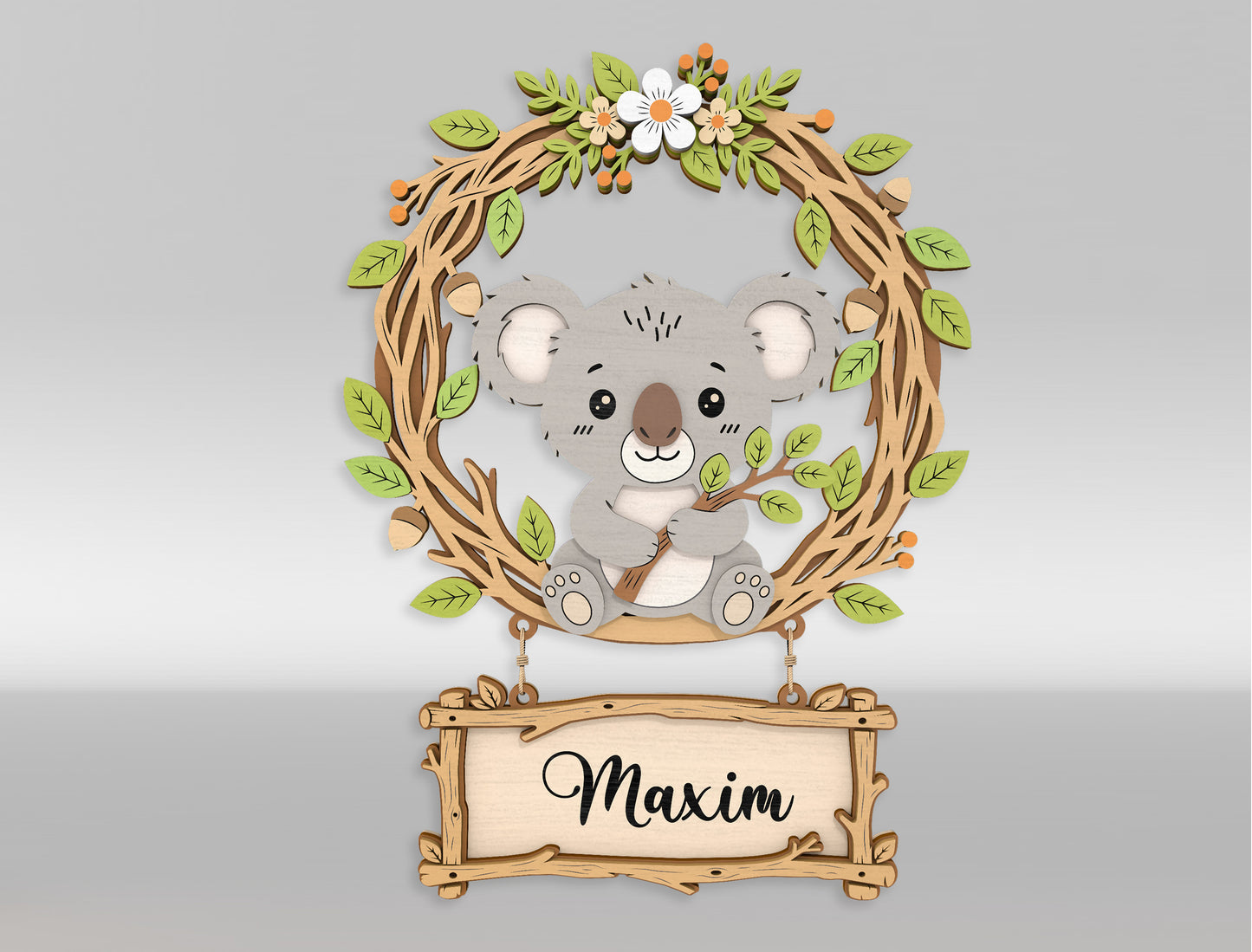 Woodland Animal Door Sign SVG for xTool and LightBurn