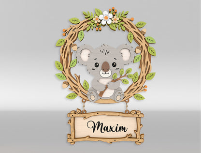 Woodland Animal Door Sign SVG for xTool and LightBurn