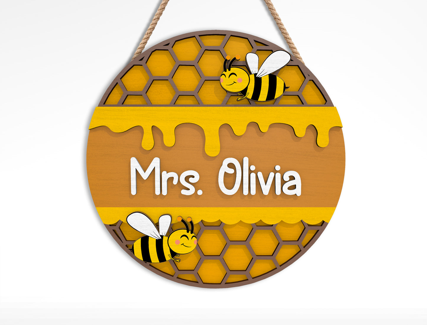 Personalized Teacher Sunflower Classroom Sign SVG Bundle Laser Cut File for Glowforge