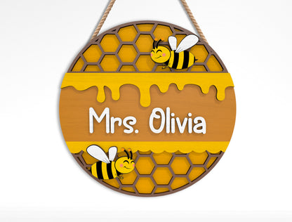 Personalized Teacher Sunflower Classroom Sign SVG Bundle Laser Cut File for Glowforge