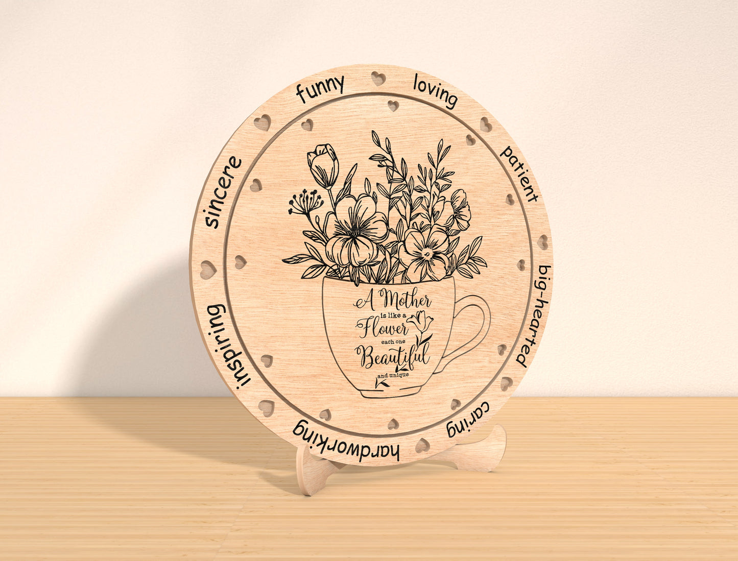 Floral Round Botanical Sign SVG Bundle for Glowforge and LightBurn