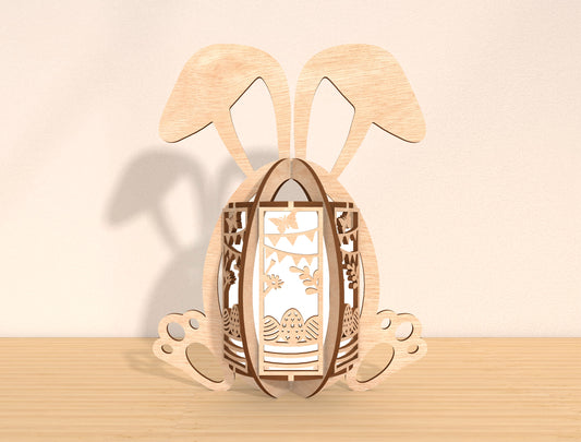 Easter Bunny Lantern SVG Bundle Ver3 Rabbit 8 Designs for LightBurn and xTool