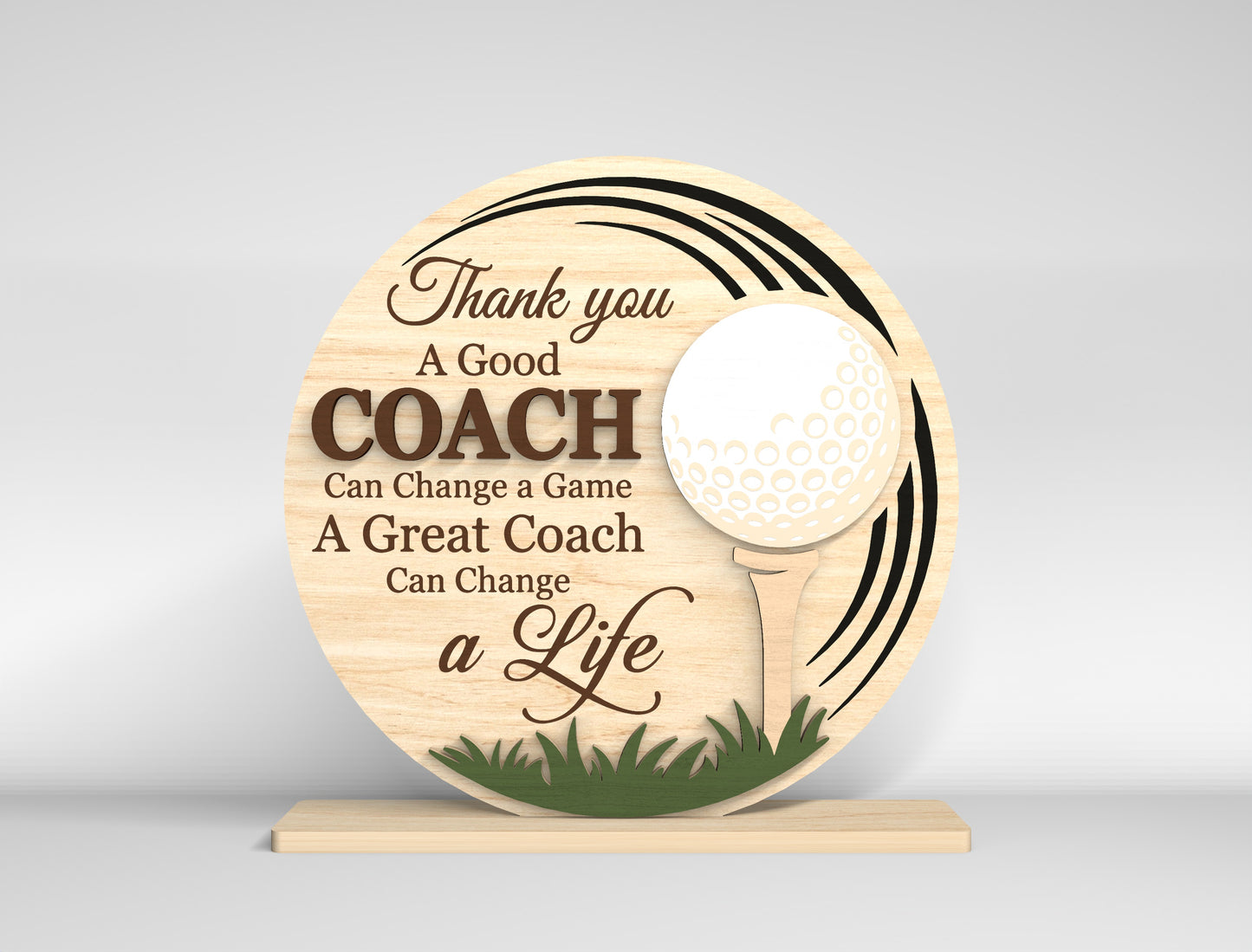 Thank You Coach Sign SVG Bundle for Glowforge and LightBurn