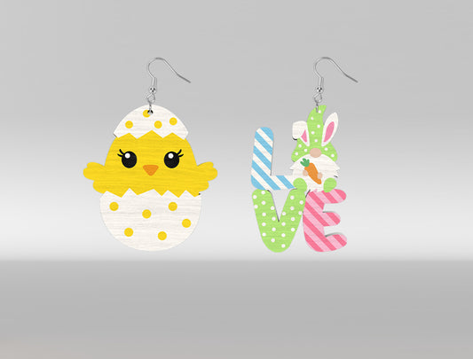 Easter Day Earrings SVG Set 19 Cute Spring Jewelry for Glowforge and xTool