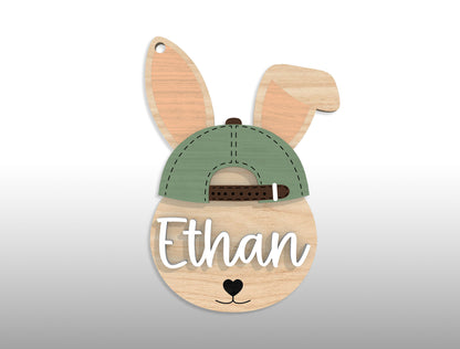 Personalized Easter Bunny Name Tag SVG 18 Designs for Glowforge and xTool