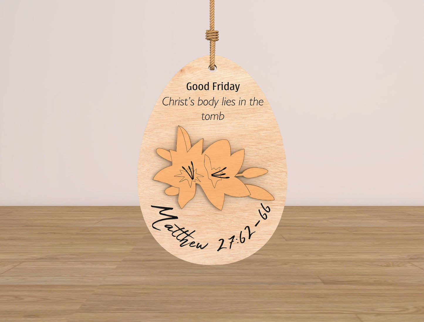 Easter Story Ornament SVG Jesus Resurrection Christian for Glowforge
