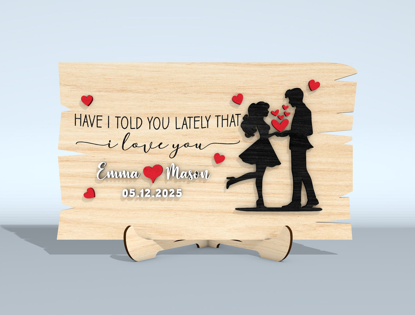 My Wife I Can’t Live Without You Laser Cut File | Couple Love Puzzle SVG | Romantic Wooden Sign Design | Glowforge, xTool, LightBurn, etc.