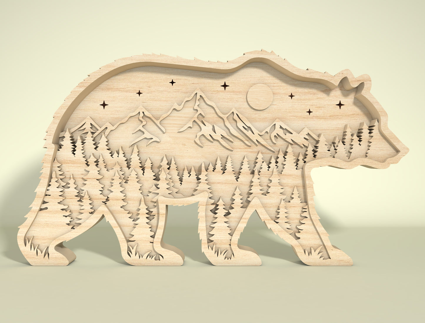 Multilayer Forest Animal SVG Bundle for LightBurn and Glowforge