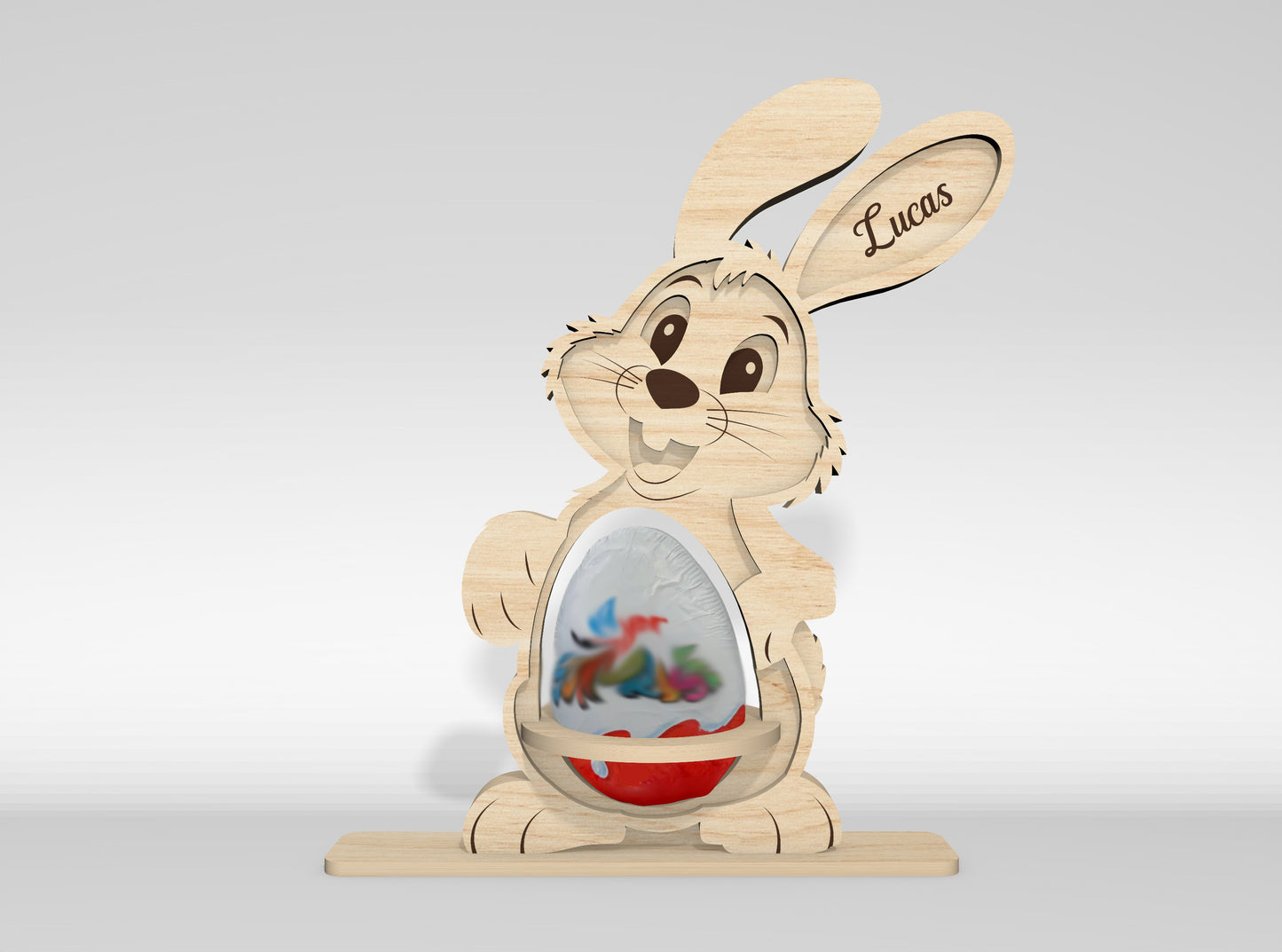 Easter Bunny Kinder Egg Holder SVG 12 Designs Laser Cut for LightBurn and xTool