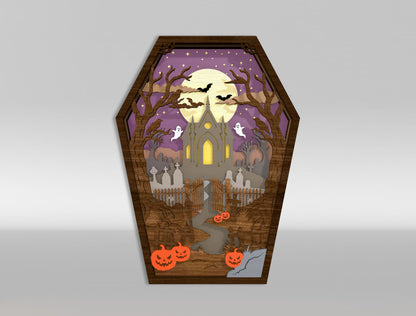 Halloween Haunted House Multilayer SVG Bundle 12 Designs for xTool Glowforge LightBurn