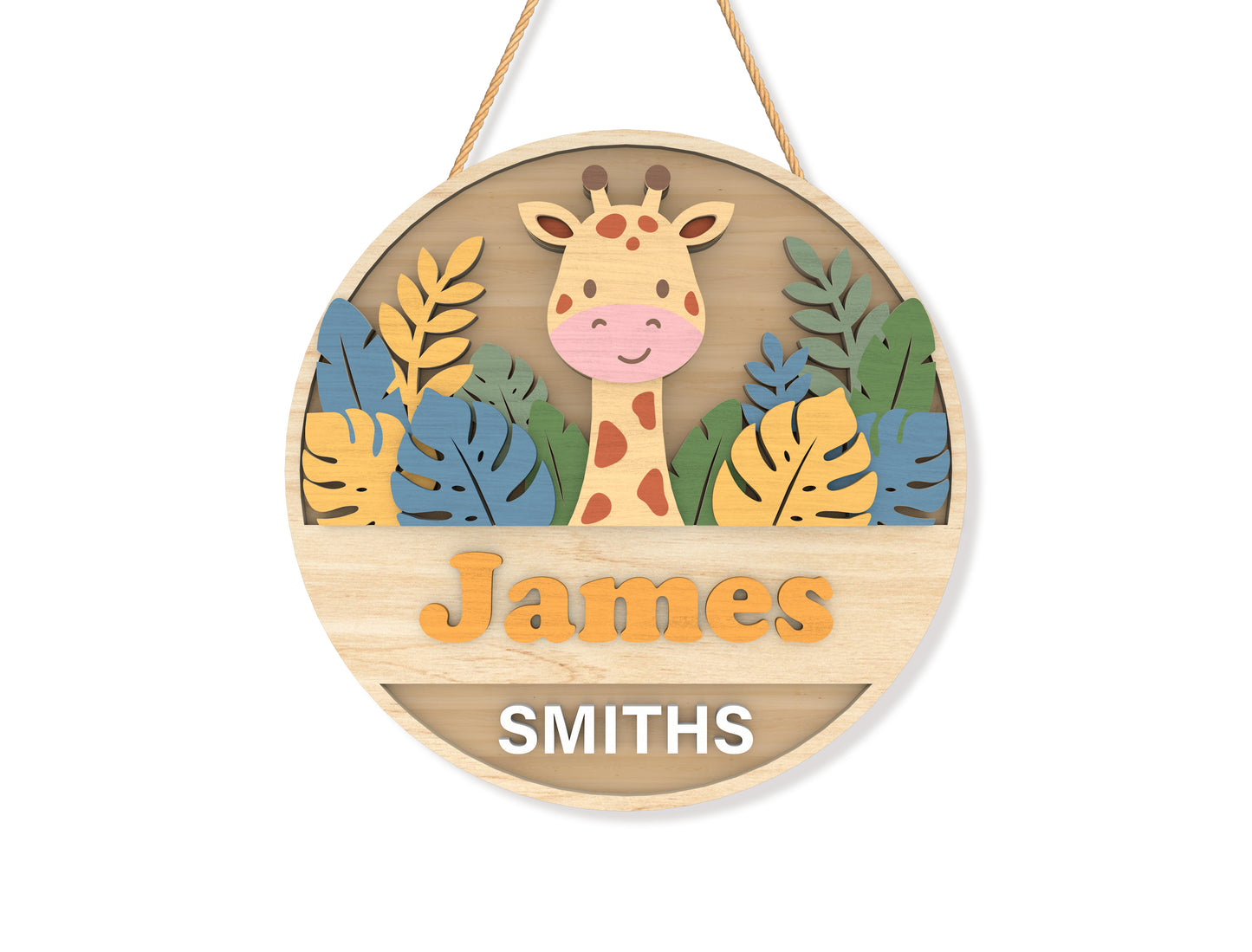 Personalized Baby Name Door Sign SVG for xTool and Glowforge