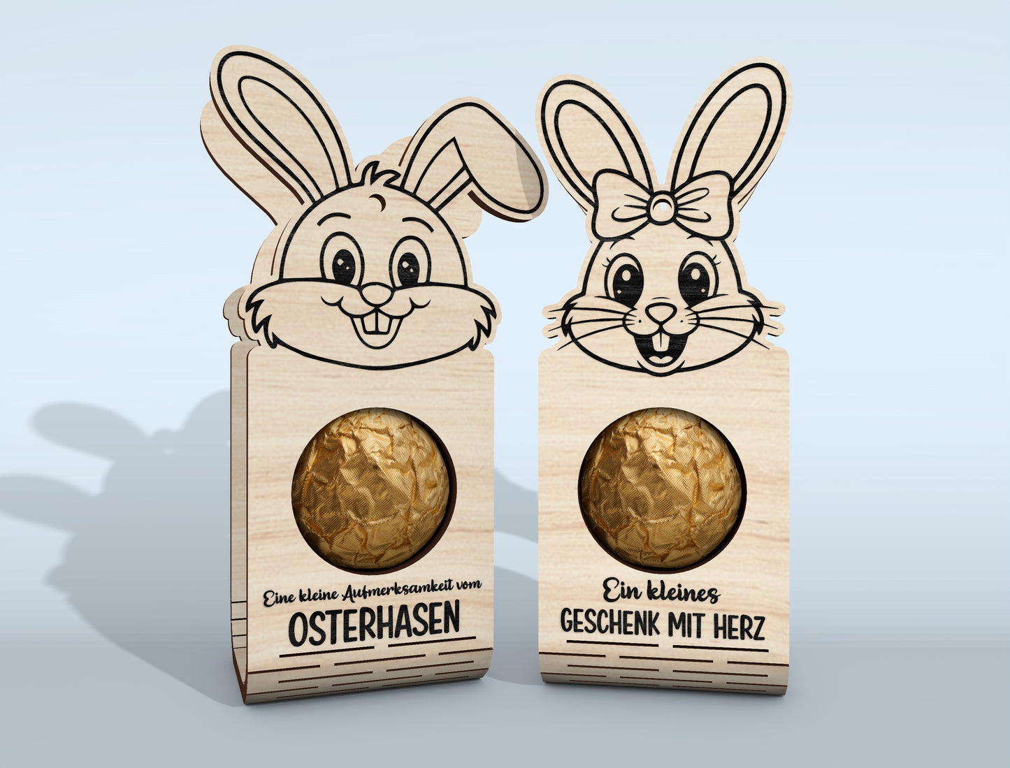 Easter Bunny Chocolate Holder SVG Bundle 18 Designs for Glowforge