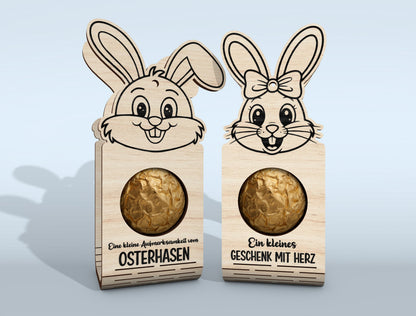 Easter Bunny Chocolate Holder SVG Bundle 18 Designs for Glowforge