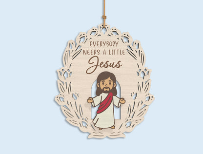 Jesus Easter Ornament SVG Bundle He Is Risen for Glowforge and xTool