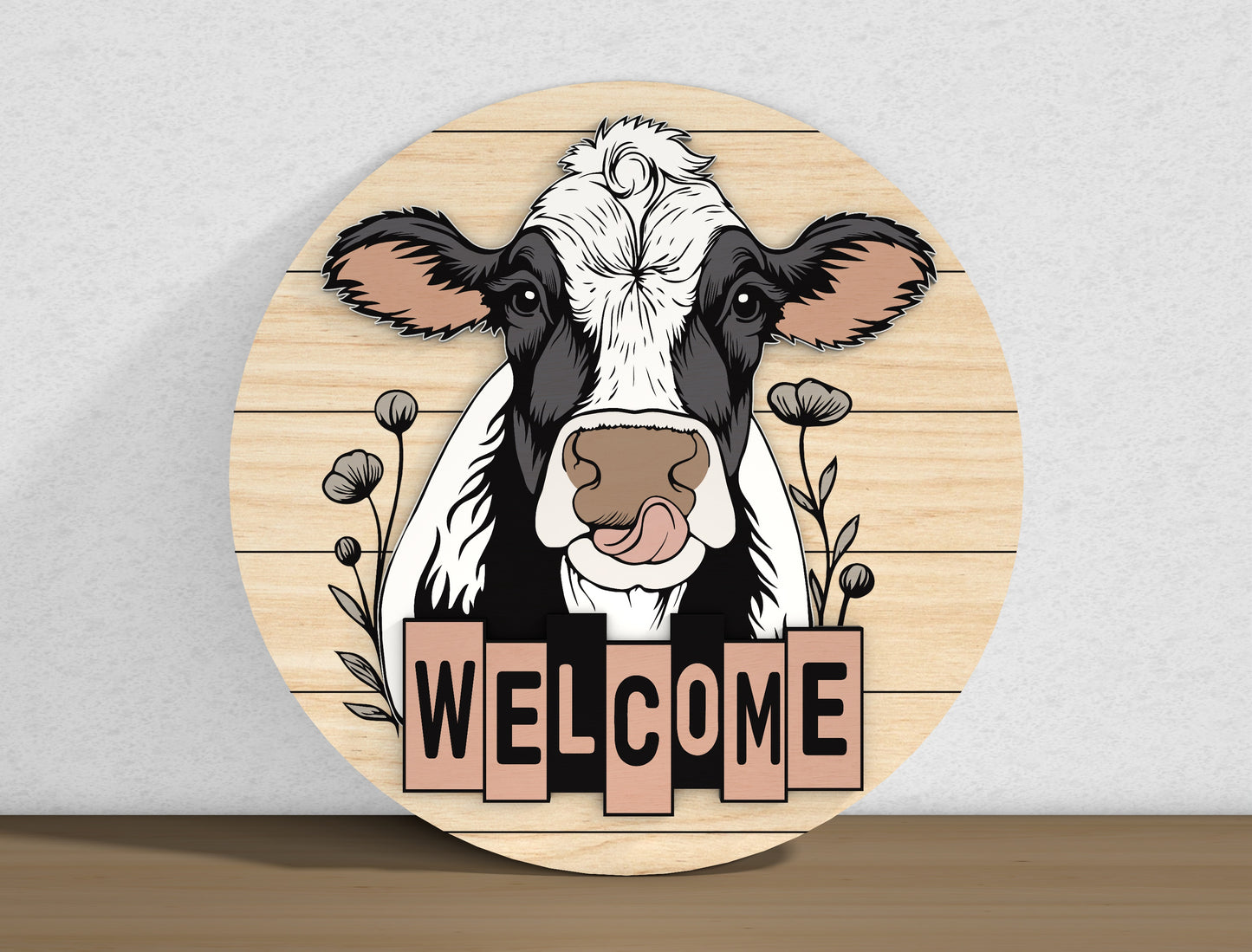 Farm Animal Welcome Sign SVG Laser Cut File for Glowforge and LightBurn
