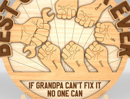 If Dad Can't Fix It Sign SVG Laser Cut File for Glowforge and LightBurn