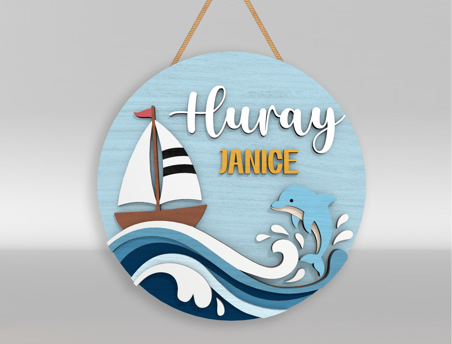 Personalized Nursery Door Sign SVG for Glowforge and xTool